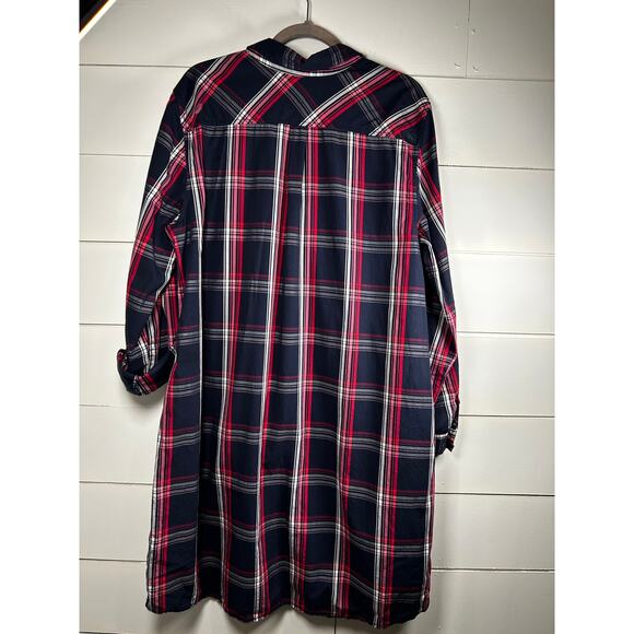 Tommy Hilfiger Plaid Button Up Shirt Dress Women's Size XXL - Picture 6 of 8